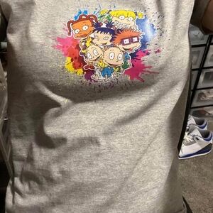 Kids Cartoon Character Gray T-Shirt